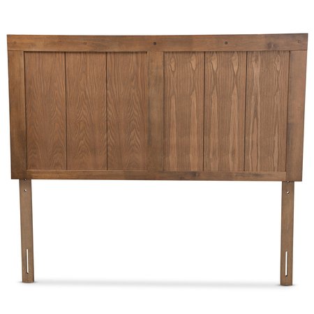 Baxton Studio Patwin Modern and Contemporary Transitional Ash Walnut Finished Wood Queen Size Headboard 179-11156-Zoro